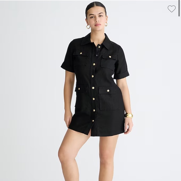 J. Crew Dresses & Skirts - NWT J. Crew Gamine shirtdress in black linen